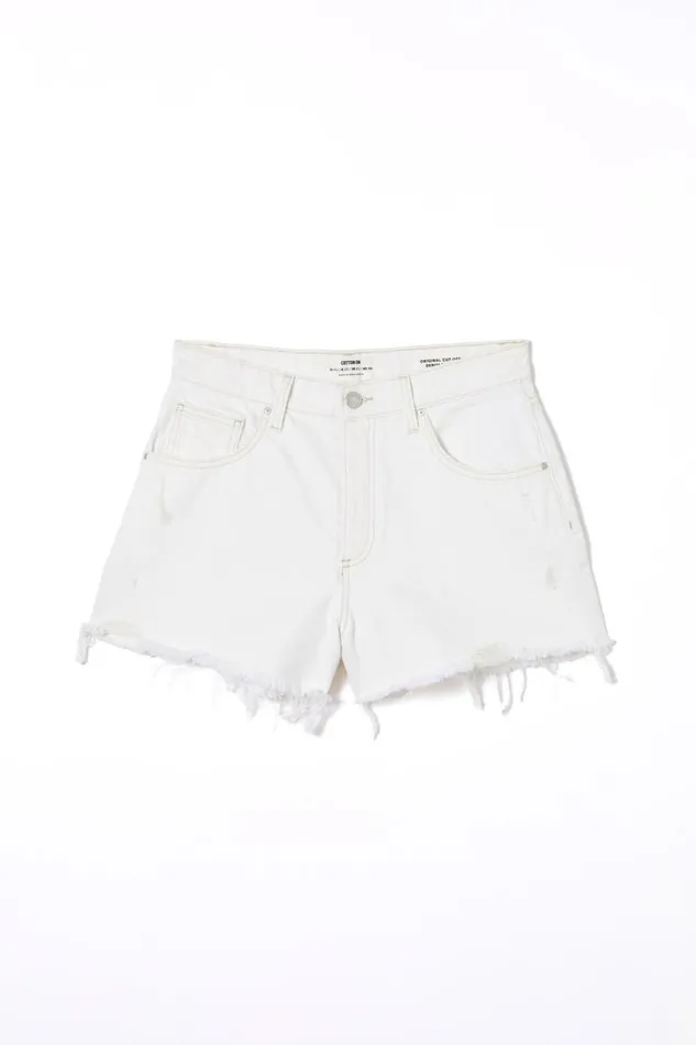 Original Cut Off Denim Short Vintage White Rip Women Cotton On Shorts Original Cut Off Denim Short Vintage White Rip Women Cotton On Shorts