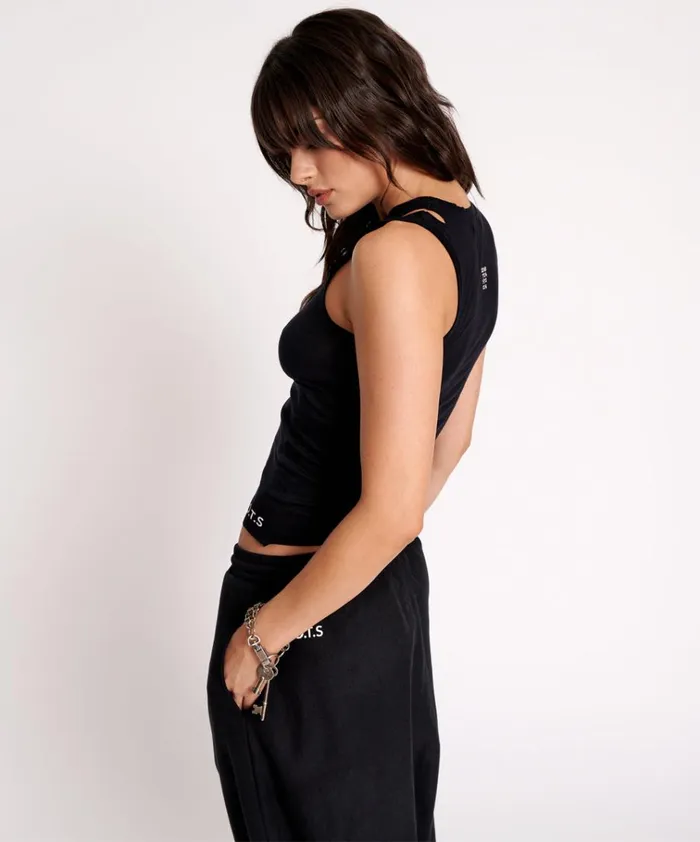 OTS CUT THROUGH TANK Women One Teaspoon Tees and Tanks OTS CUT THROUGH TANK Women One Teaspoon Tees and Tanks