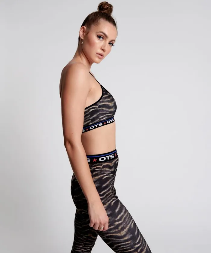 OTS DARK ANIMAL BOXER CROP BRALETTE Women One Teaspoon Intimates OTS DARK ANIMAL BOXER CROP BRALETTE Women One Teaspoon Intimates