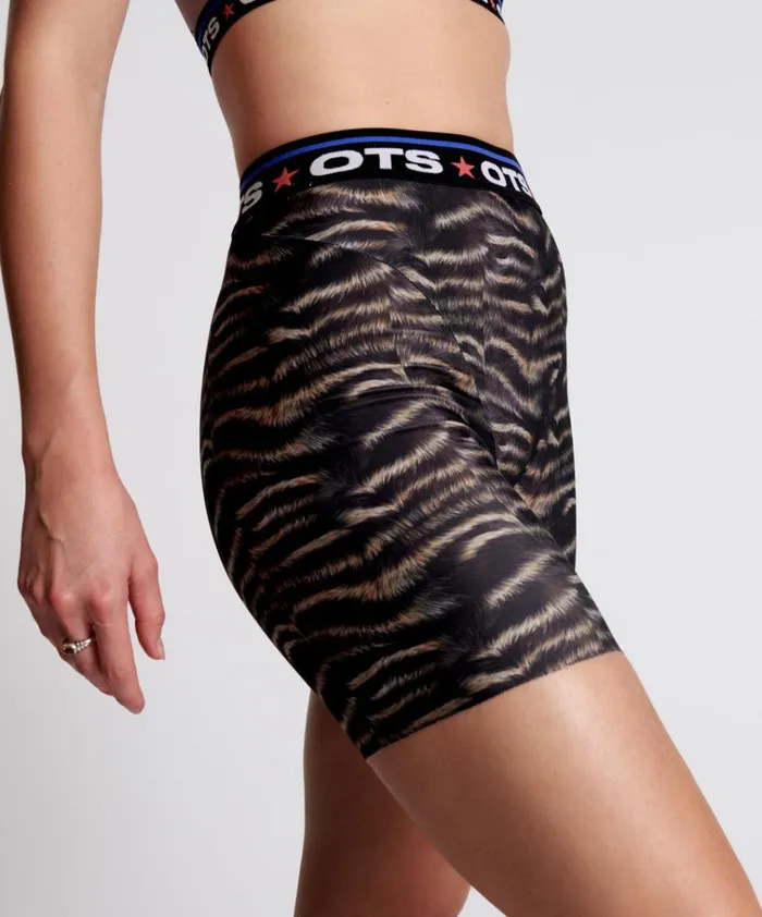 OTS DARK ANIMAL CYCLE SHORTS Women One Teaspoon Bottoms OTS DARK ANIMAL CYCLE SHORTS Women One Teaspoon Bottoms