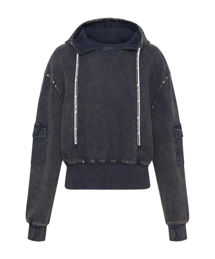 OTS MIDNIGHT RUST CARGO STUDDED ADVENTURE HOODY Women One Teaspoon Hoodies And Sweats OTS MIDNIGHT RUST CARGO STUDDED ADVENTURE HOODY Women One Teaspoon Hoodies And Sweats