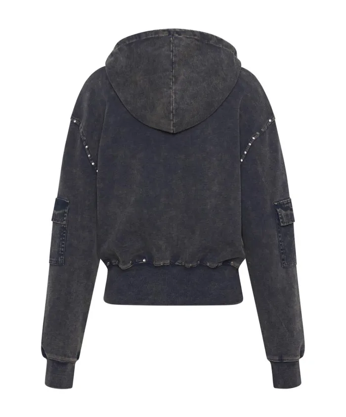 OTS MIDNIGHT RUST CARGO STUDDED ADVENTURE HOODY Women One Teaspoon Hoodies And Sweats OTS MIDNIGHT RUST CARGO STUDDED ADVENTURE HOODY Women One Teaspoon Hoodies And Sweats