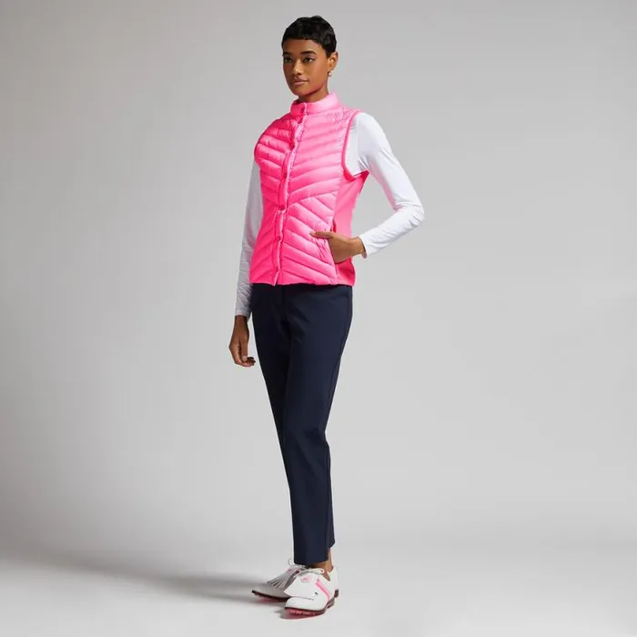 Outerwear Women GFORE DOWN QUILTED TAFFETA TECH VEST Knockout Pink Outerwear Women GFORE DOWN QUILTED TAFFETA TECH VEST Knockout Pink