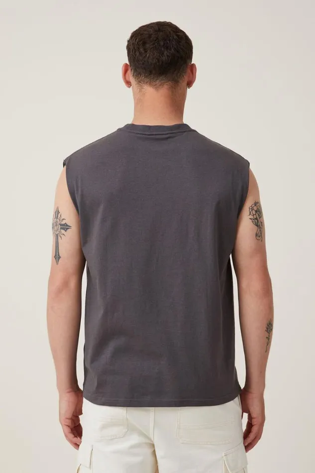 Oversized License Muscle Lcn Led Faded Slateled Zeppelinicarus Logo Men Cotton On Tees and Tanks Oversized License Muscle Lcn Led Faded Slateled Zeppelinicarus Logo Men Cotton On Tees and Tanks