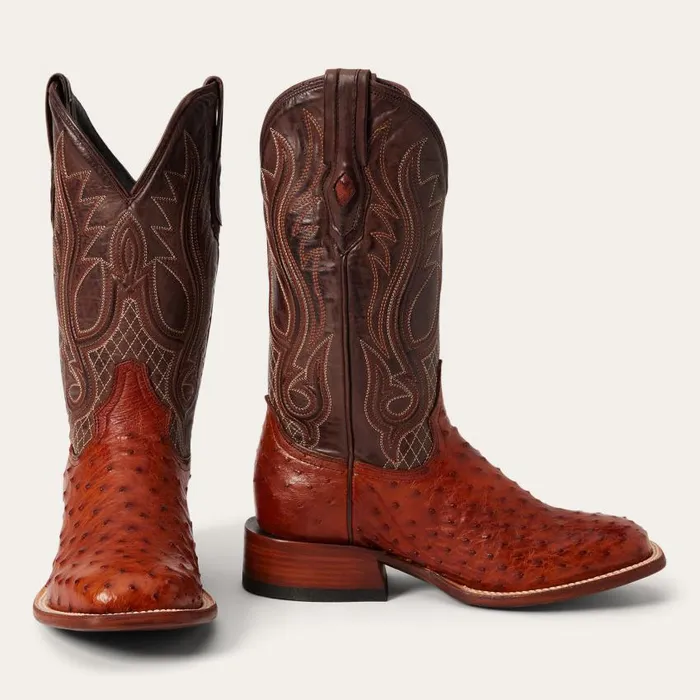 Ozzy Ostrich Boot Brown Men Stetson Western