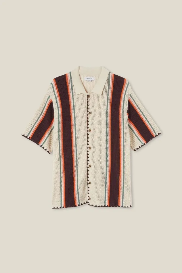 Pablo Short Sleeve Shirt Stone Vert Stripe Men Cotton On Tees and Tanks Pablo Short Sleeve Shirt Stone Vert Stripe Men Cotton On Tees and Tanks