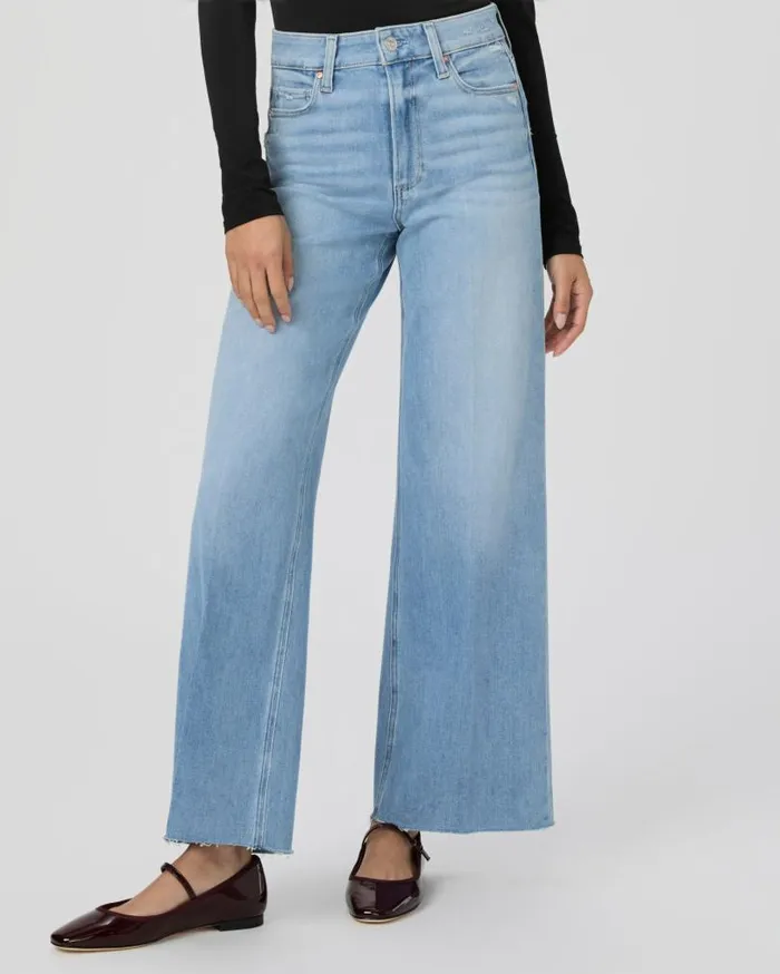 PAIGE Denim Women Anessa Petite 29 Inch Wide Leg Jean 8211 Helena