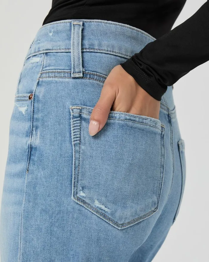 PAIGE Denim Women Anessa Petite 29 Inch Wide Leg Jean 8211 Helena