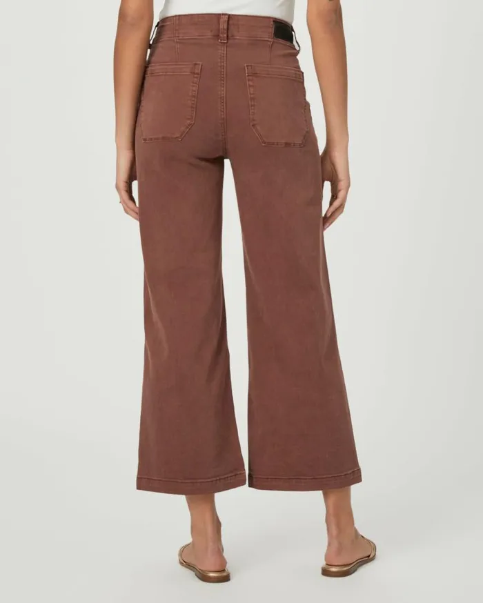 PAIGE Denim Women Brooklyn Crop Wide Leg Pant 8211 Vintage Brunette PAIGE Denim Women Brooklyn Crop Wide Leg Pant 8211 Vintage Brunette