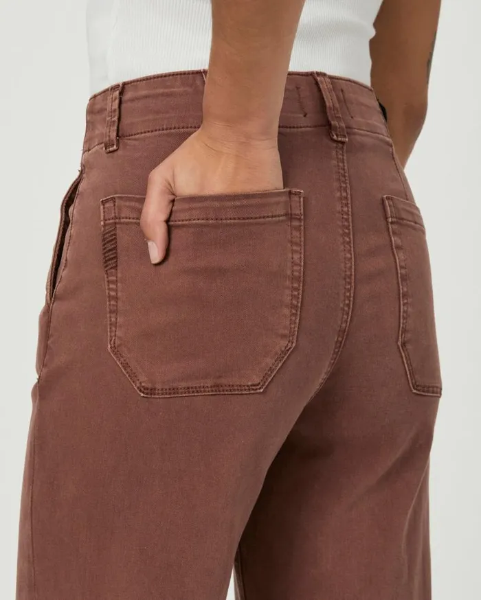 PAIGE Denim Women Brooklyn Crop Wide Leg Pant 8211 Vintage Brunette PAIGE Denim Women Brooklyn Crop Wide Leg Pant 8211 Vintage Brunette