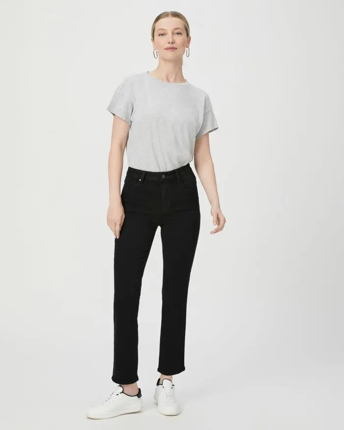 PAIGE Denim Women Cindy Straight Jean 8211 Black Shadow