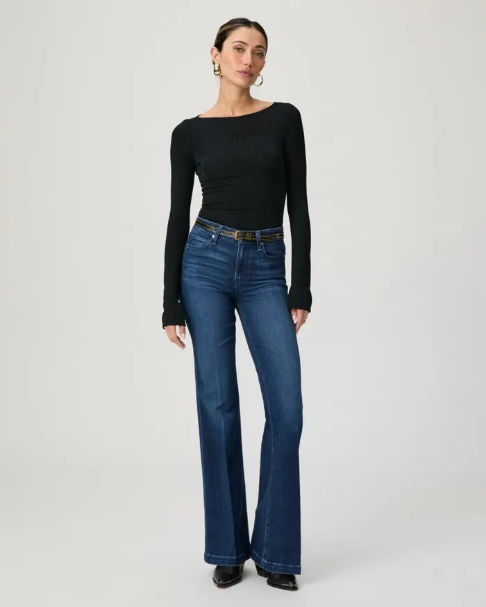 PAIGE Denim Women Genevieve 32 Inch Flare Jean 8211 Sail Away
