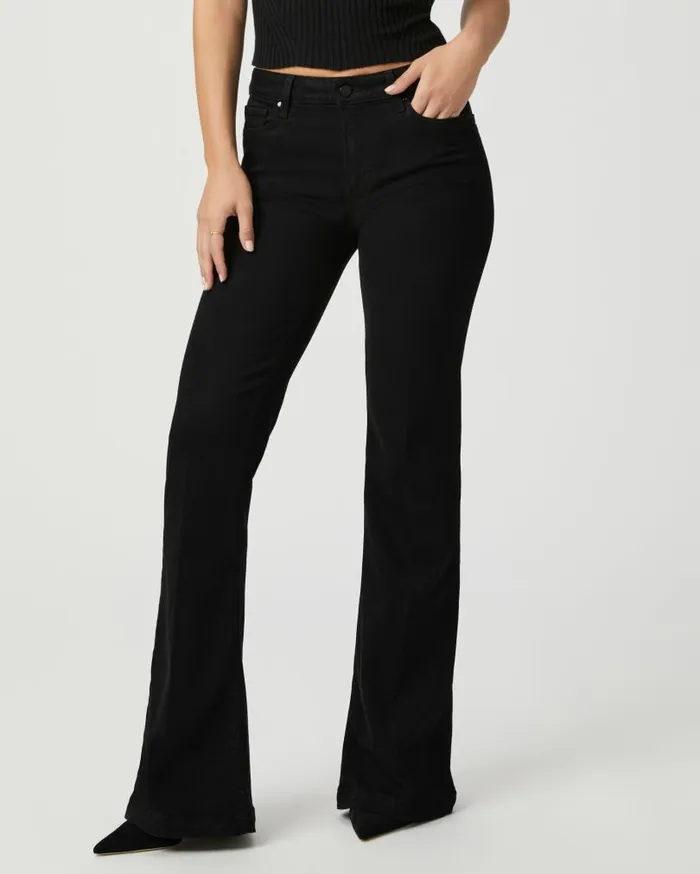 PAIGE Denim Women Genevieve Flare Jean 8211 Black Shadow PAIGE Denim Women Genevieve Flare Jean 8211 Black Shadow