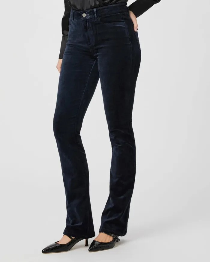 PAIGE Denim Women High Rise Manhattan Bootcut Pant 8211 Deep Navy PAIGE Denim Women High Rise Manhattan Bootcut Pant 8211 Deep Navy