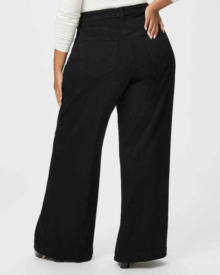 PAIGE Denim Women Leenah Plus Wide Leg Jean 8211 Black Shadow PAIGE Denim Women Leenah Plus Wide Leg Jean 8211 Black Shadow