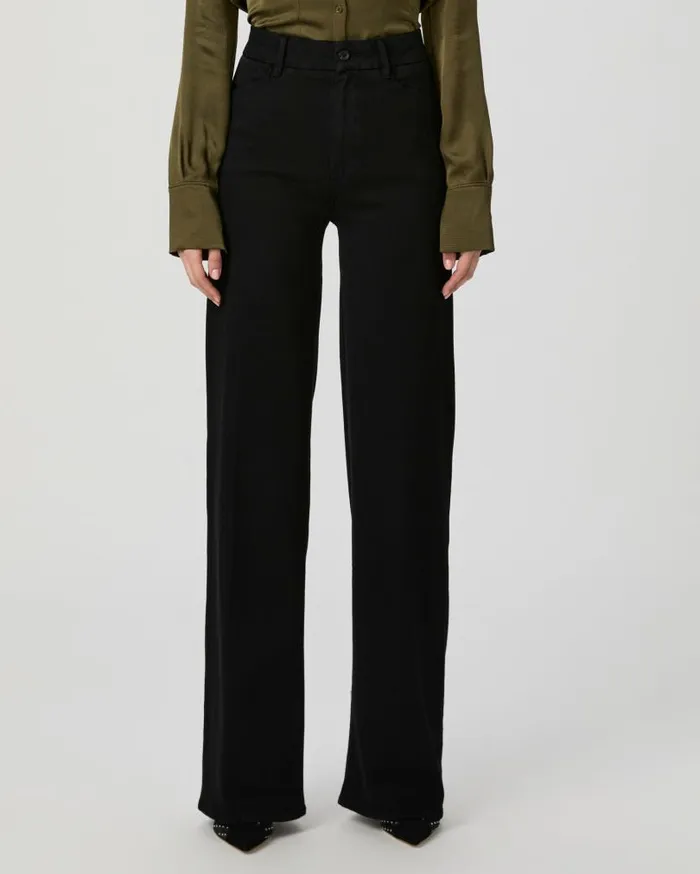 PAIGE Denim Women Sasha Wide Leg Jean 8211 Black Shadow PAIGE Denim Women Sasha Wide Leg Jean 8211 Black Shadow