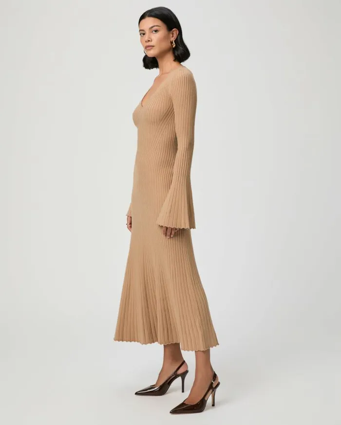 PAIGE Dresses Women Bel Dress 8211 Dark Camel PAIGE Dresses Women Bel Dress 8211 Dark Camel
