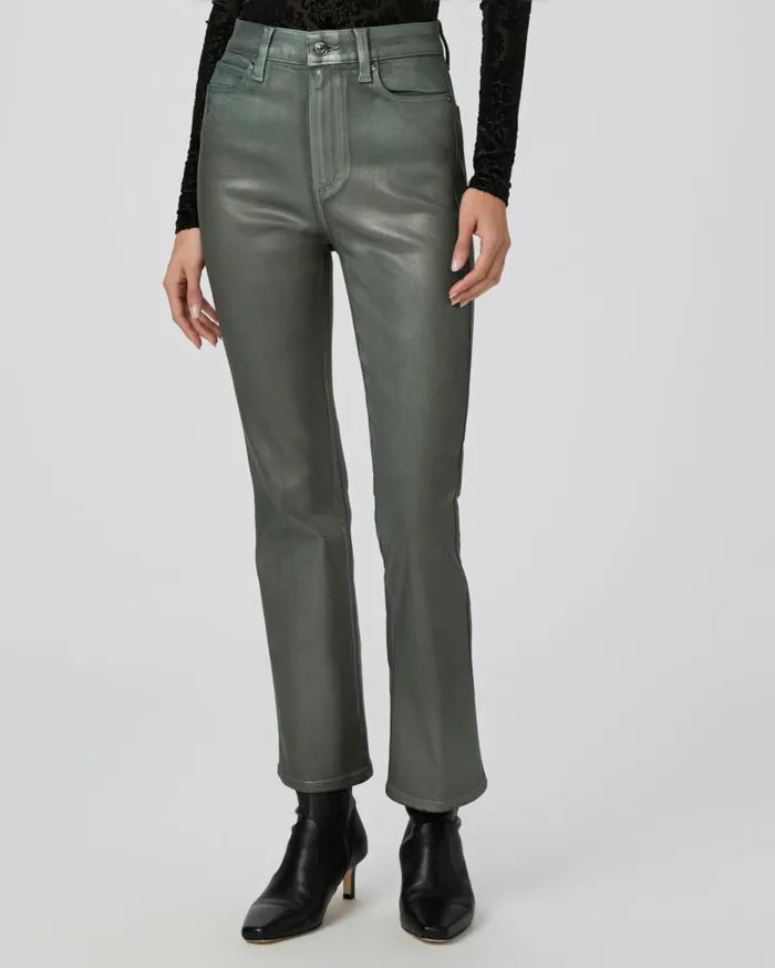 PAIGE Flare Women Claudine Flare Jean 8211 Mystical Green Luxe Coating PAIGE Flare Women Claudine Flare Jean 8211 Mystical Green Luxe Coating