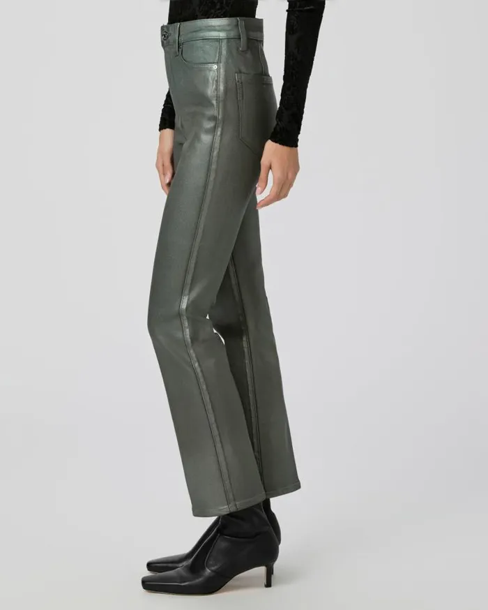 PAIGE Flare Women Claudine Flare Jean 8211 Mystical Green Luxe Coating PAIGE Flare Women Claudine Flare Jean 8211 Mystical Green Luxe Coating