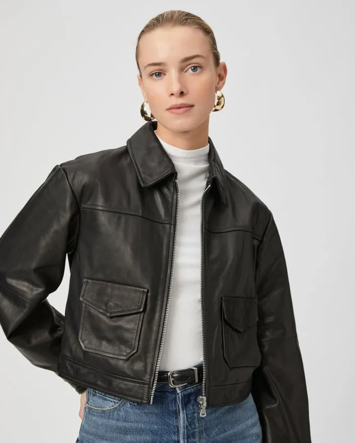 PAIGE Jackets and Coats Women Clyde Jacket 8211 Black Leather