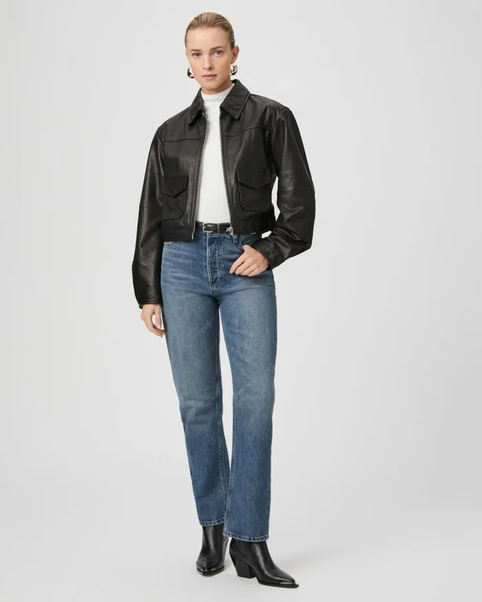 PAIGE Jackets and Coats Women Clyde Jacket 8211 Black Leather PAIGE Jackets and Coats Women Clyde Jacket 8211 Black Leather