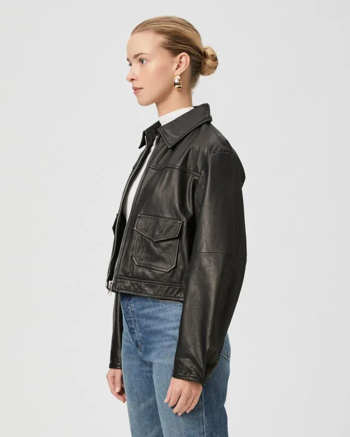 PAIGE Jackets and Coats Women Clyde Jacket 8211 Black Leather PAIGE Jackets and Coats Women Clyde Jacket 8211 Black Leather