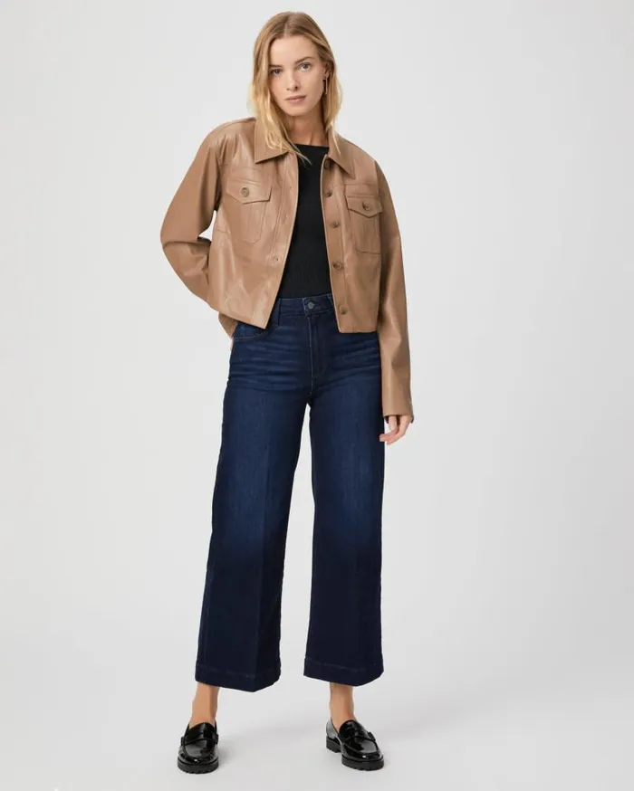 PAIGE Jackets and Coats Women Fenwick Jacket 8211 Burnt Sugar Faux Leather PAIGE Jackets and Coats Women Fenwick Jacket 8211 Burnt Sugar Faux Leather