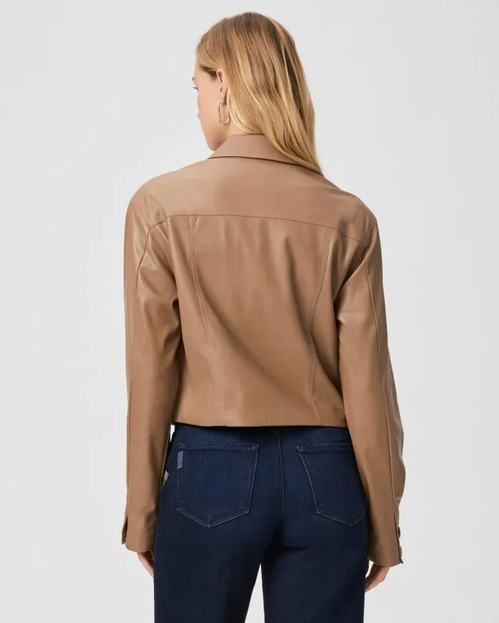 PAIGE Jackets and Coats Women Fenwick Jacket 8211 Burnt Sugar Faux Leather PAIGE Jackets and Coats Women Fenwick Jacket 8211 Burnt Sugar Faux Leather