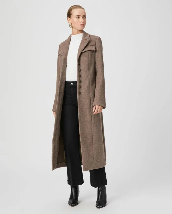PAIGE Jackets and Coats Women Lucrezia Coat 8211 Rye Brown Multi