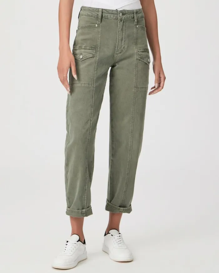 PAIGE Pants Women Alexis Cargo Barrel Leg Jean 8211 Vintage Ivy Green PAIGE Pants Women Alexis Cargo Barrel Leg Jean 8211 Vintage Ivy Green