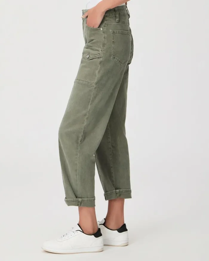 PAIGE Pants Women Alexis Cargo Barrel Leg Jean 8211 Vintage Ivy Green PAIGE Pants Women Alexis Cargo Barrel Leg Jean 8211 Vintage Ivy Green