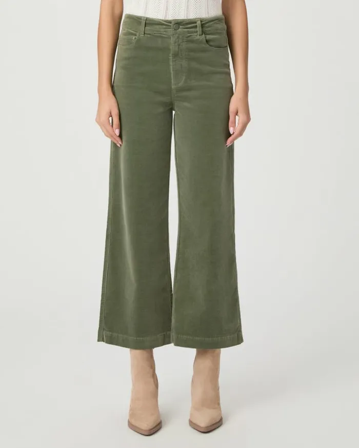PAIGE Pants Women Anessa Wide Leg Pant 8211 Aloe Corduroy PAIGE Pants Women Anessa Wide Leg Pant 8211 Aloe Corduroy