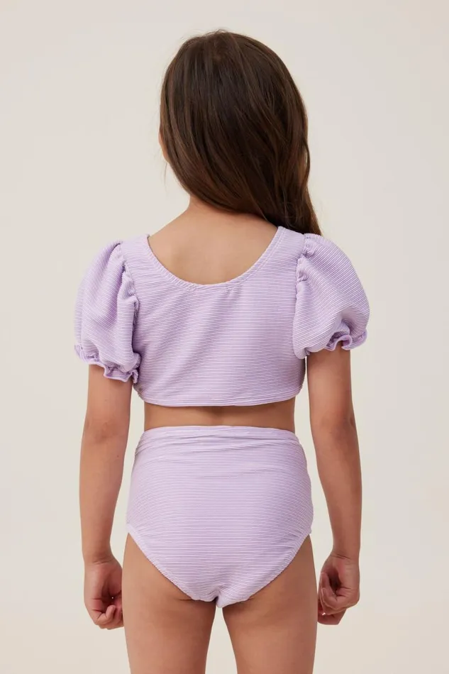Paige Puff Sleeve Bikini Lilac Dropsparkle Girls Cotton On Swimwear Paige Puff Sleeve Bikini Lilac Dropsparkle Girls Cotton On Swimwear