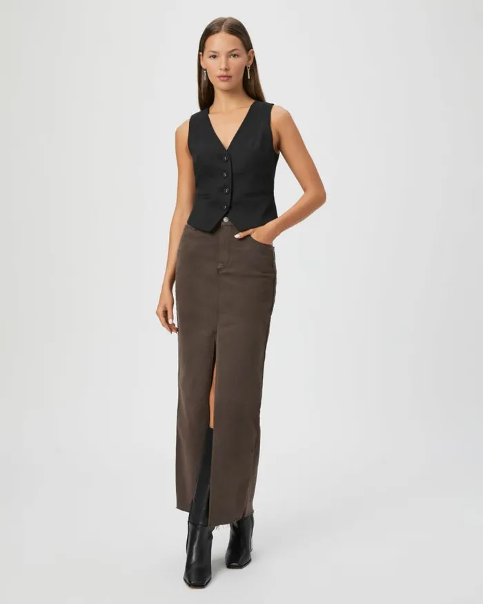 PAIGE Skirts Women Angela Maxi Skirt 8211 Rich Chocolate