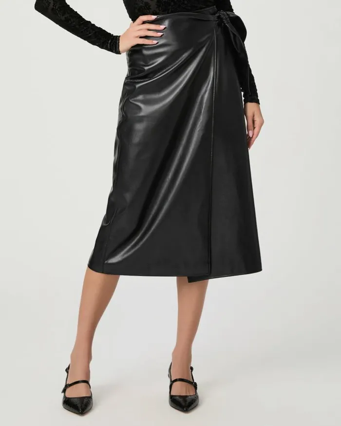 PAIGE Skirts Women Ogden Skirt 8211 Black Faux Leather PAIGE Skirts Women Ogden Skirt 8211 Black Faux Leather