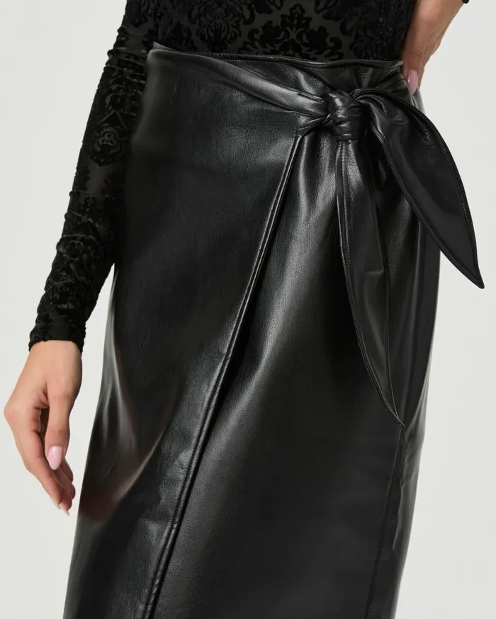 PAIGE Skirts Women Ogden Skirt 8211 Black Faux Leather PAIGE Skirts Women Ogden Skirt 8211 Black Faux Leather