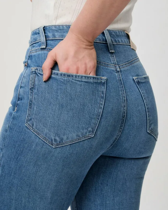 PAIGE Straight Women Flaunt Denim Knockout Straight Jean 8211 Mosaic