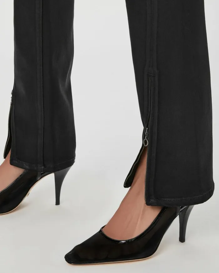 PAIGE Straight Women Stella Cargo Straight Jean 8211 Black Fog Luxe Coating PAIGE Straight Women Stella Cargo Straight Jean 8211 Black Fog Luxe Coating