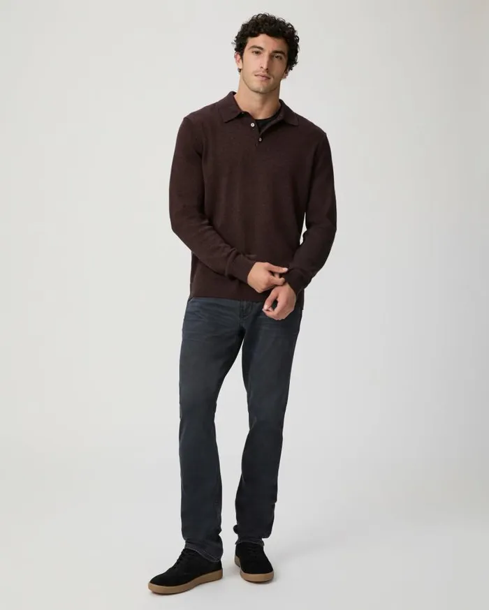 PAIGE Sweaters and Sweatshirts Men Finsbury Sweater Polo 8211 Heathered Bordeaux PAIGE Sweaters and Sweatshirts Men Finsbury Sweater Polo 8211 Heathered Bordeaux