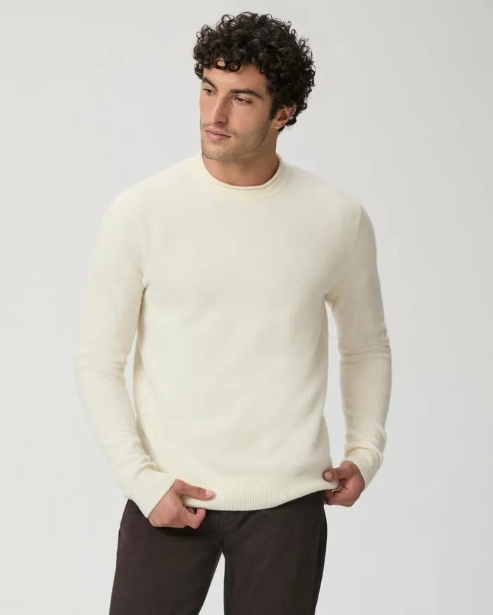 PAIGE Sweaters and Sweatshirts Men Icon Capsule Vick Crew Neck Sweater 8211 Natural PAIGE Sweaters and Sweatshirts Men Icon Capsule Vick Crew Neck Sweater 8211 Natural