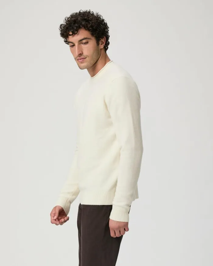 PAIGE Sweaters and Sweatshirts Men Icon Capsule Vick Crew Neck Sweater 8211 Natural