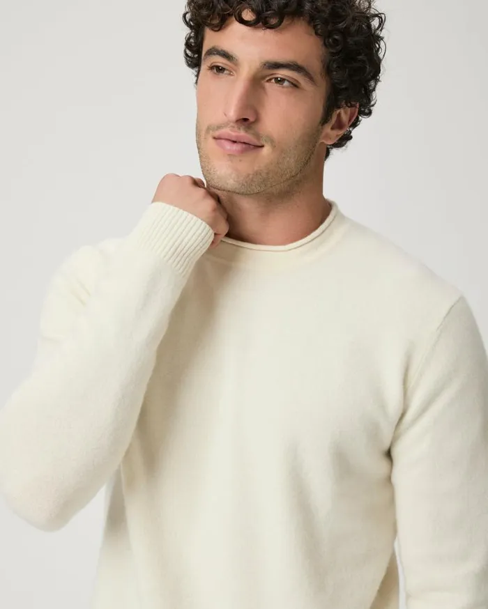 PAIGE Sweaters and Sweatshirts Men Icon Capsule Vick Crew Neck Sweater 8211 Natural