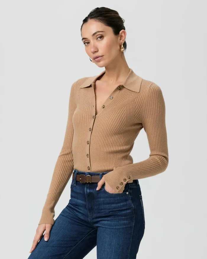 PAIGE Sweaters and Sweatshirts Women Jayde Top 8211 Dark Camel PAIGE Sweaters and Sweatshirts Women Jayde Top 8211 Dark Camel