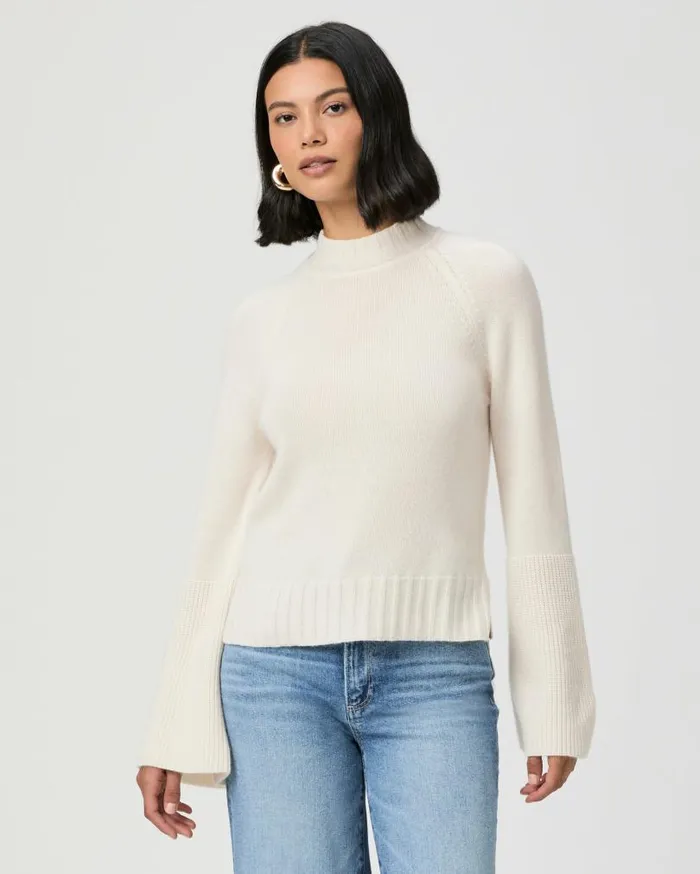 PAIGE Sweaters and Sweatshirts Women Laurel Sweater 8211 Ivory Cashmere