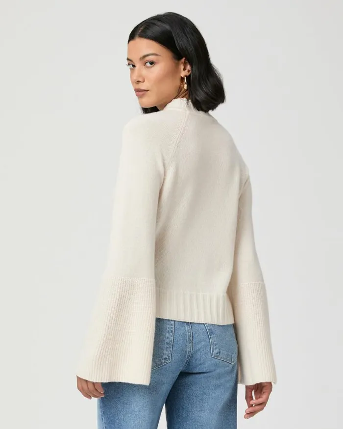 PAIGE Sweaters and Sweatshirts Women Laurel Sweater 8211 Ivory Cashmere