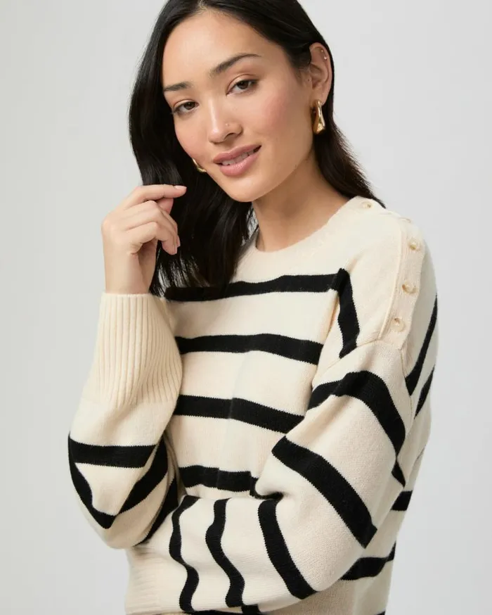 PAIGE Sweaters and Sweatshirts Women Zofia Sweater 8211 Latte Foam Multi