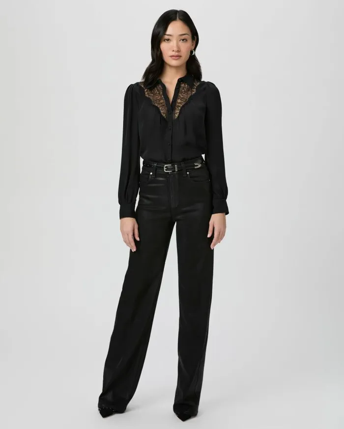 PAIGE Tops and Blouses Women Clairette Blouse 8211 Black Silk PAIGE Tops and Blouses Women Clairette Blouse 8211 Black Silk