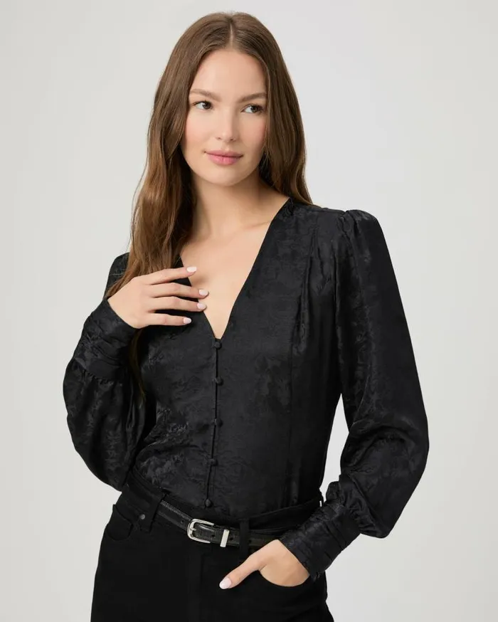 PAIGE Tops and Blouses Women Marielle Top 8211 Black Silk