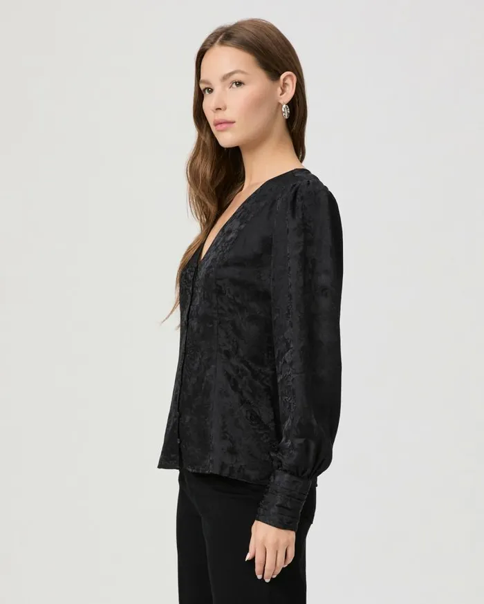 PAIGE Tops and Blouses Women Marielle Top 8211 Black Silk PAIGE Tops and Blouses Women Marielle Top 8211 Black Silk