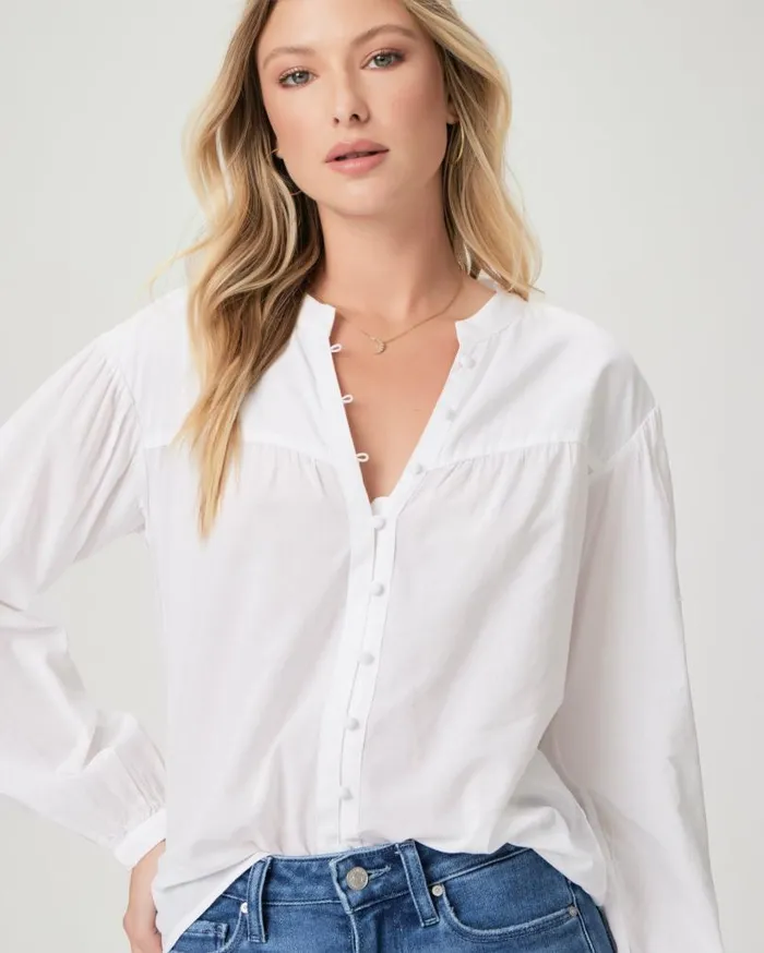 PAIGE Tops and Blouses Women Marline Shirt 8211 White